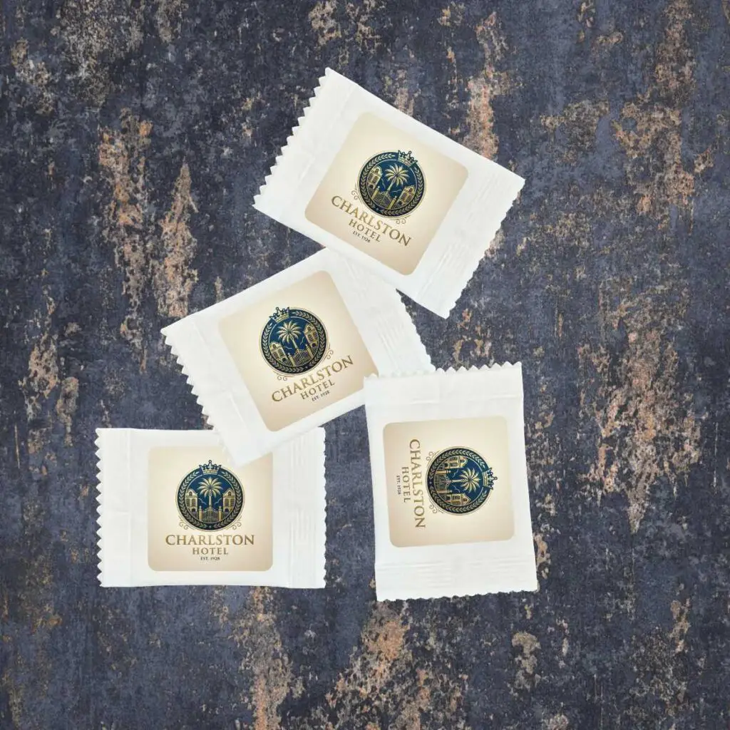 Custom printed mints for hotels and spa's