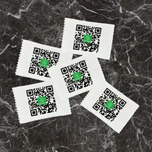 QR code printed individually wrapped mints