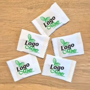 Custom Printed Full Colour individually wrapped Logo MInts