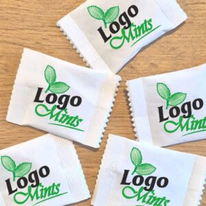 Custom Printed Full Colour individually wrapped Logo MInts